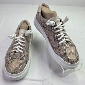 Cole Haan Grandpro Shoes Rally Court Leather Snake Print Pink Women's Size 7B